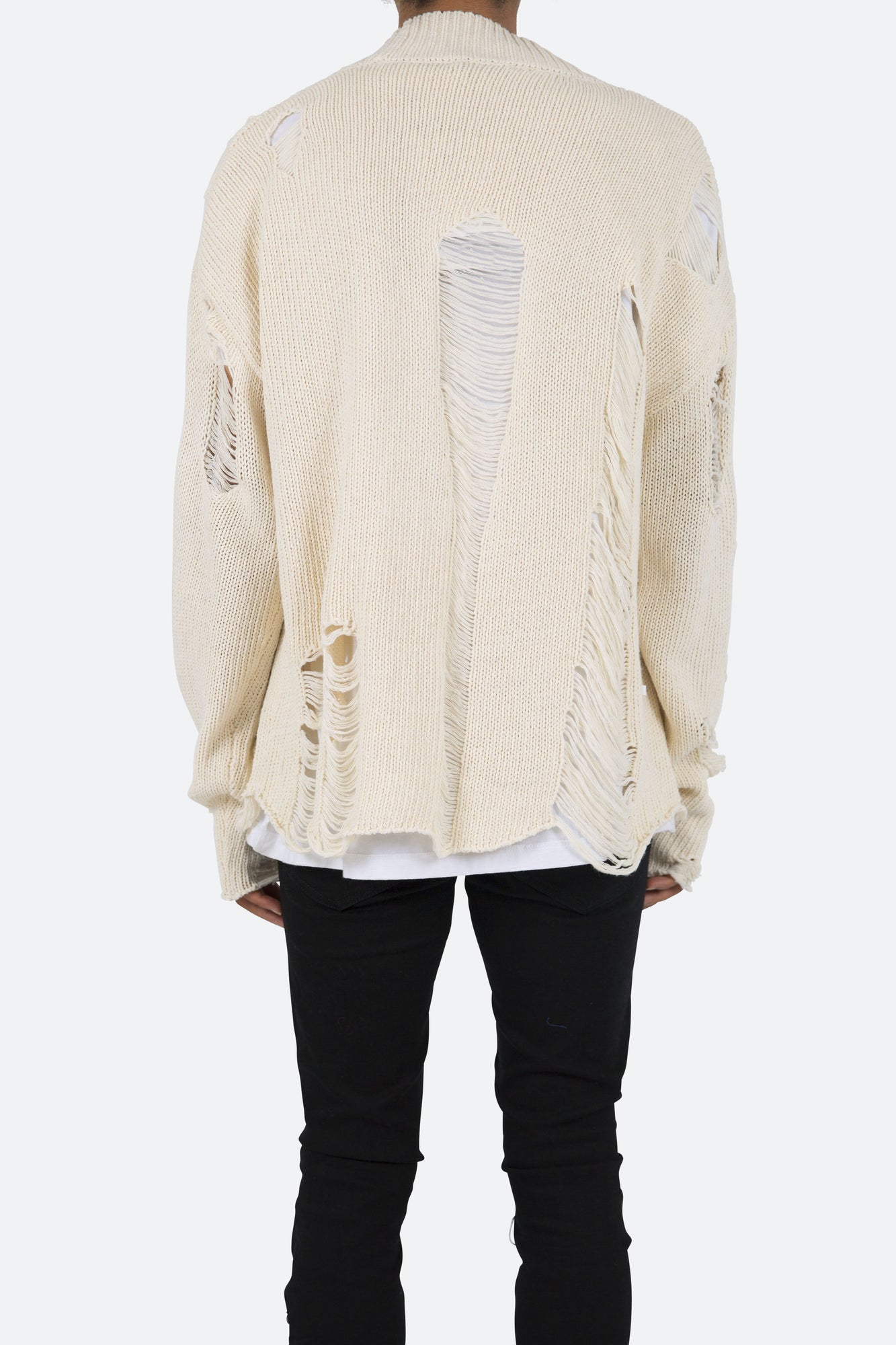 Distressed Cardigan | Off White