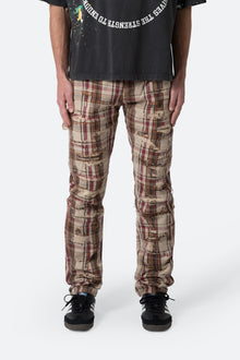 Distressed Plaid Pants | Multi