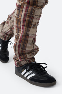 Distressed Plaid Pants | Multi