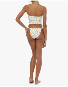 Ditsy Oranges Tube Top | White