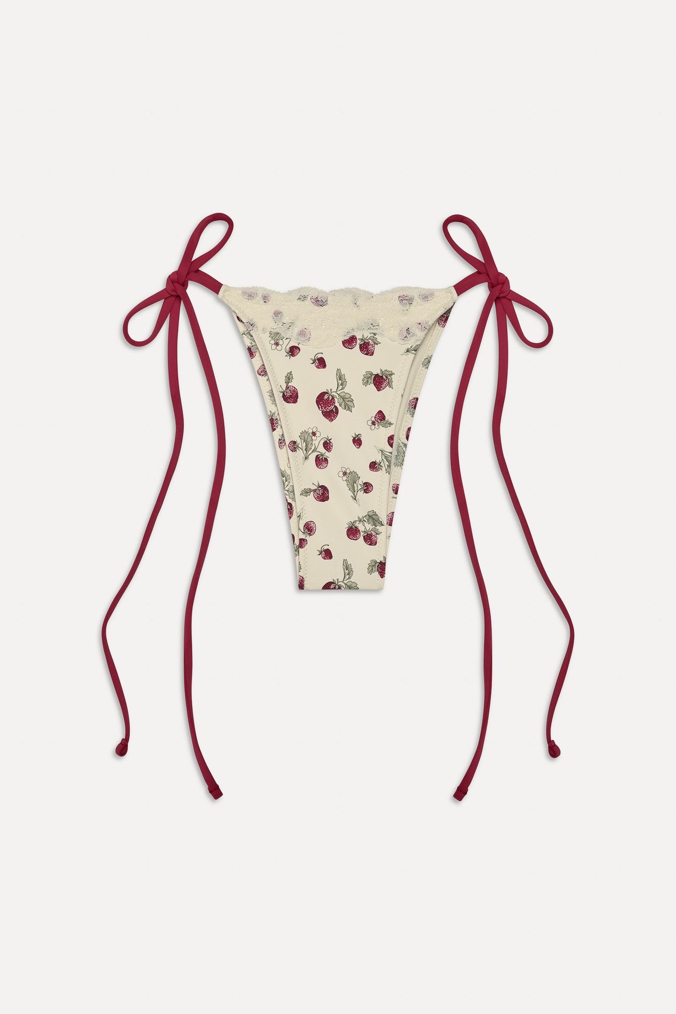 Divine Skimpy String Bikini Bottom Strawberry Field