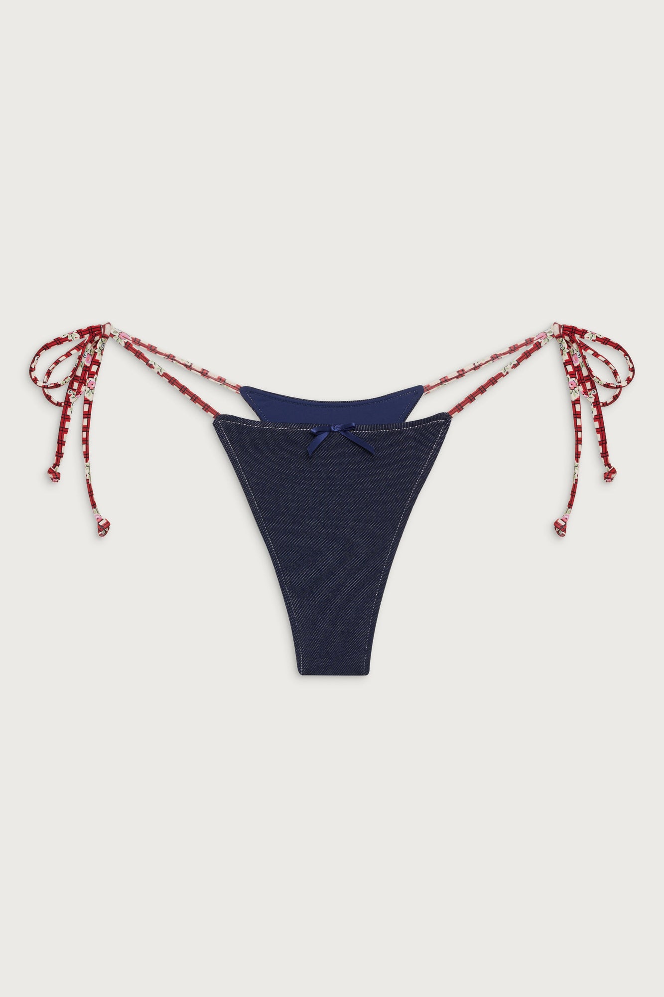 Divine skimpy bikini bottom blue denim