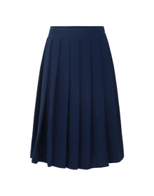 Dixie Silk Pleated Skirt | Pageant Blue