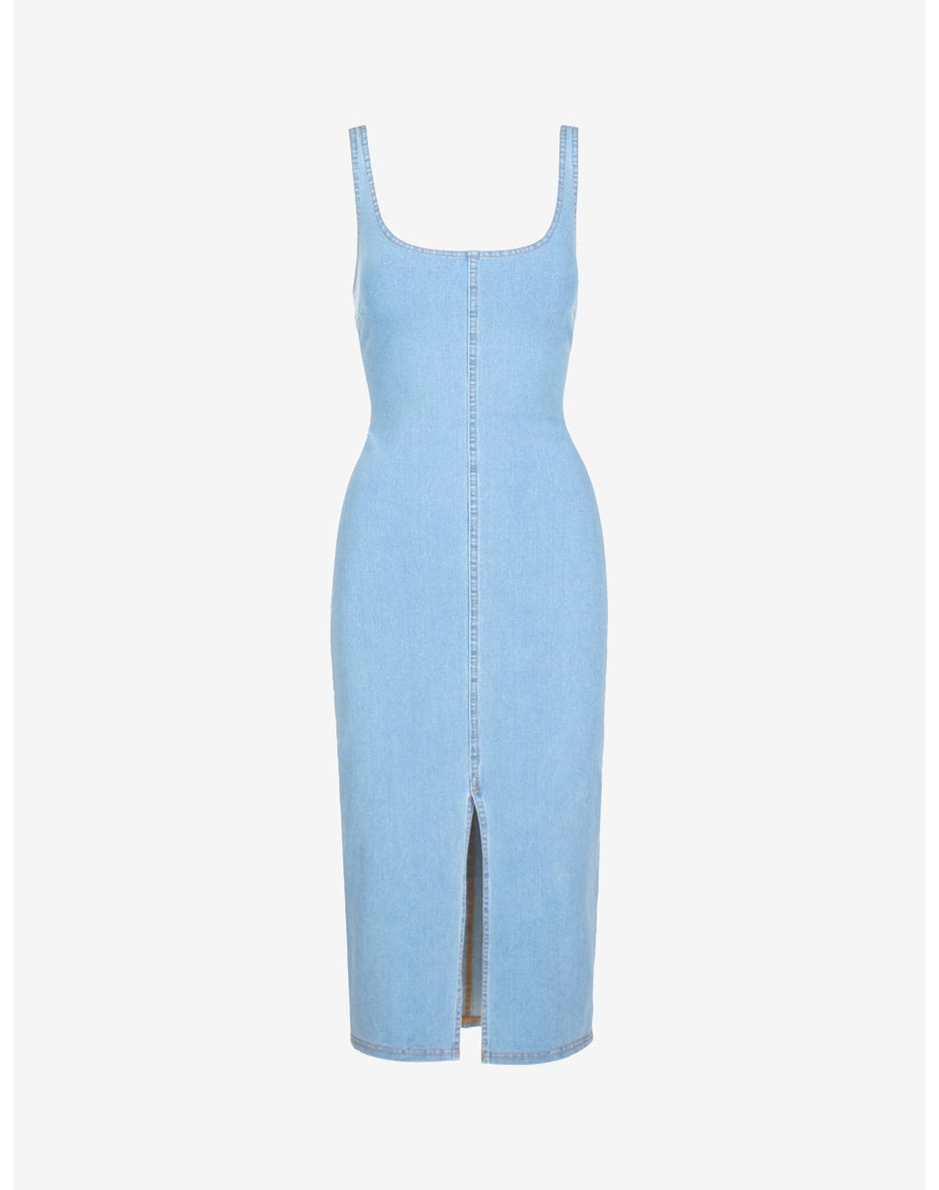 Do It All Denim Midi Tank Dress | Washed Indigo