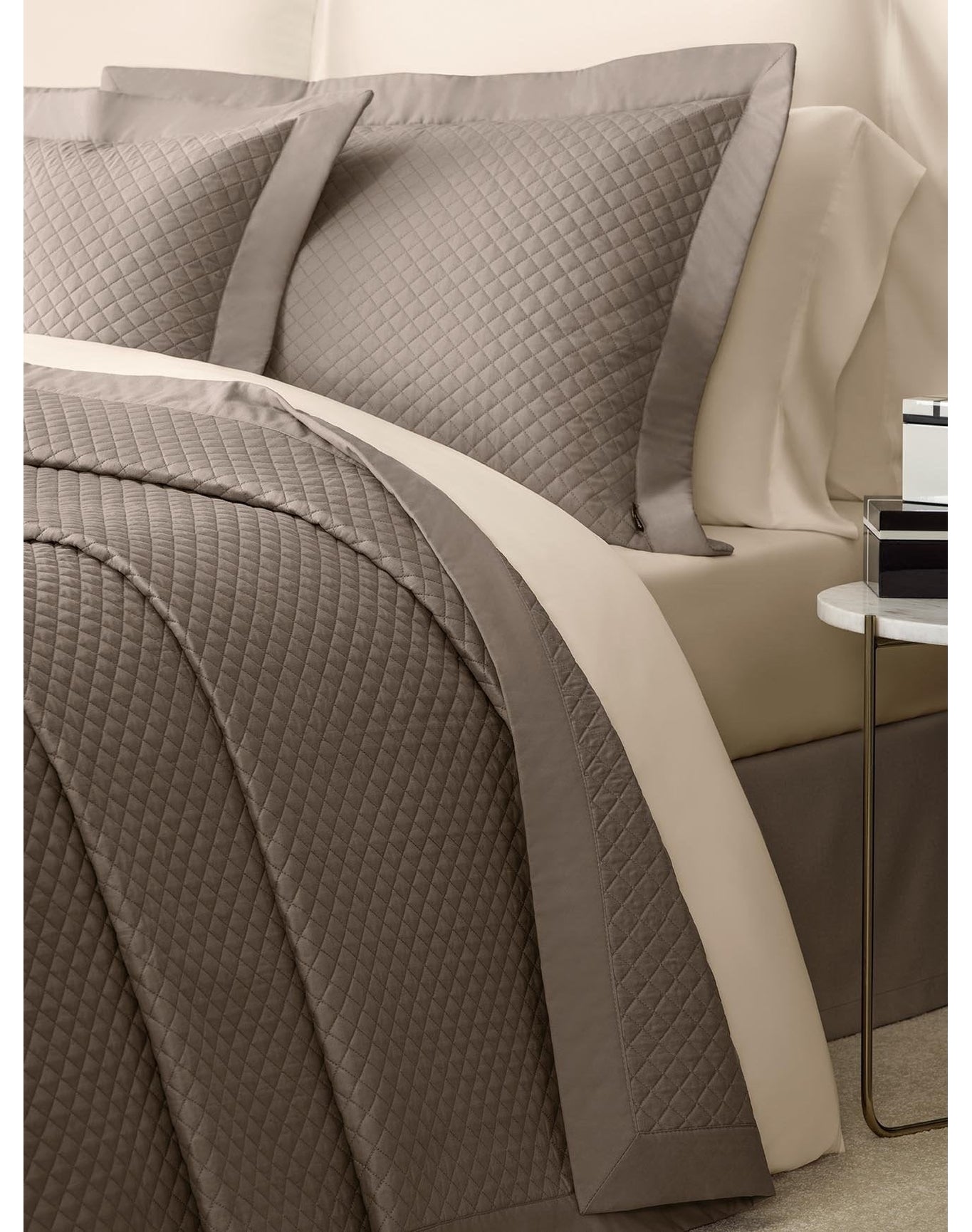 Dorian-Royal Quilted Cotton Comforter | Brown