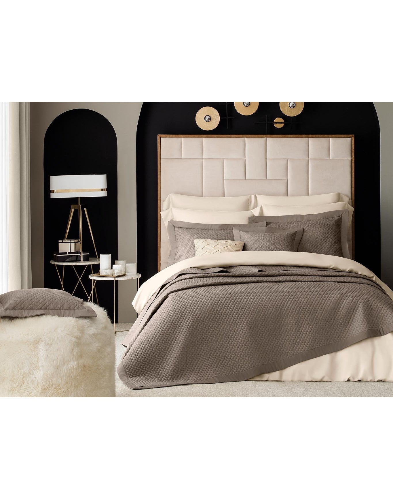 Dorian-Royal Quilted Cotton Comforter | Brown