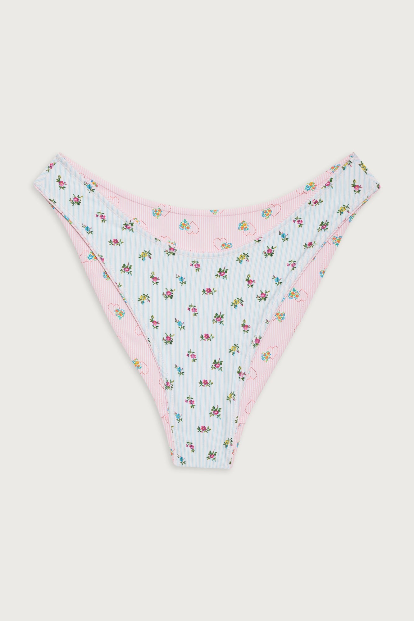 Dove reversible classic bikini bottom sweetheart stripe