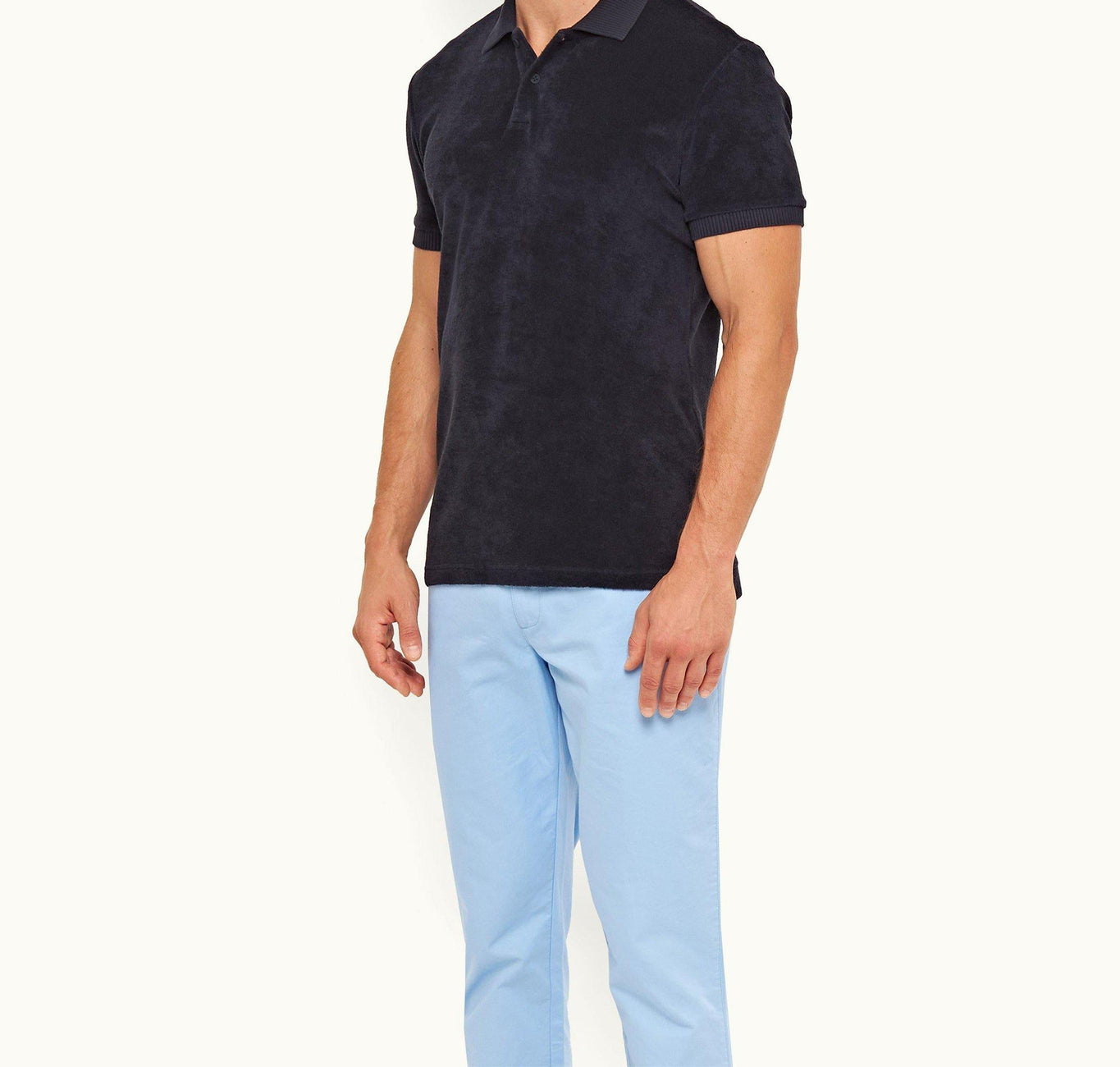 Dr No Towelling Polo 007 Ryder Dr. No Towelling Polo Shirt | Midnight Navy