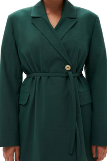 Drapey Melange Blazer | Trekking Green