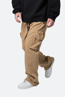Drawcord Flare Cargo Pants | Khaki