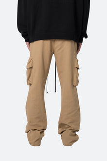 Drawcord Flare Cargo Pants | Khaki