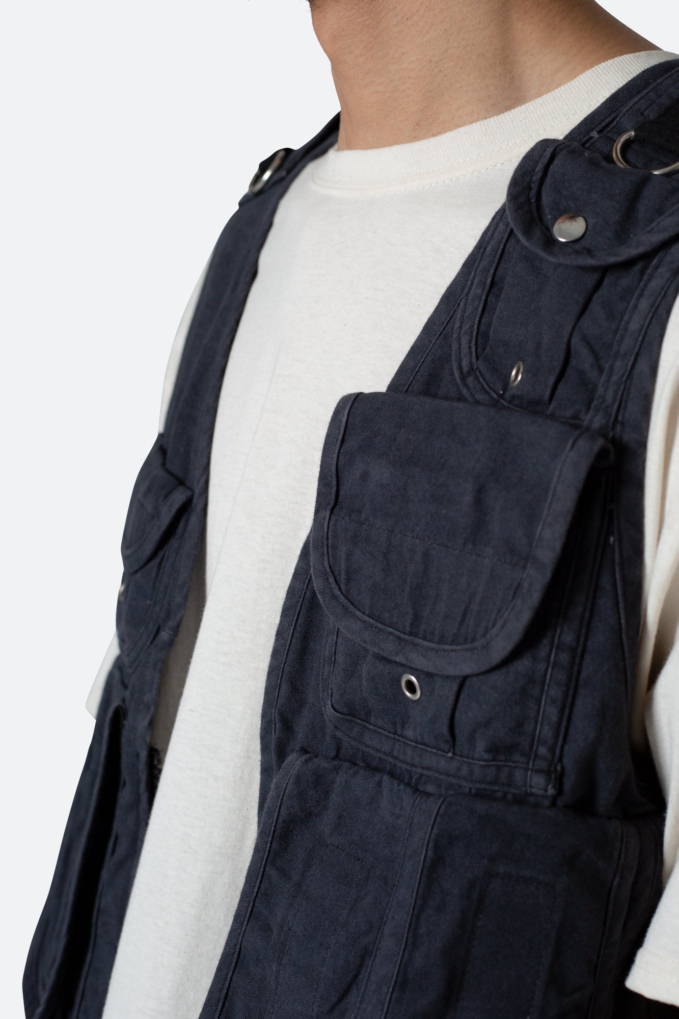Drawcord Utility Vest | Black