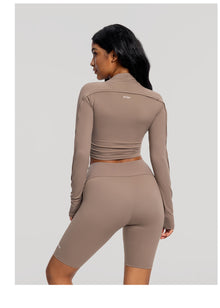 Drawstring Crop Top | Cocoa