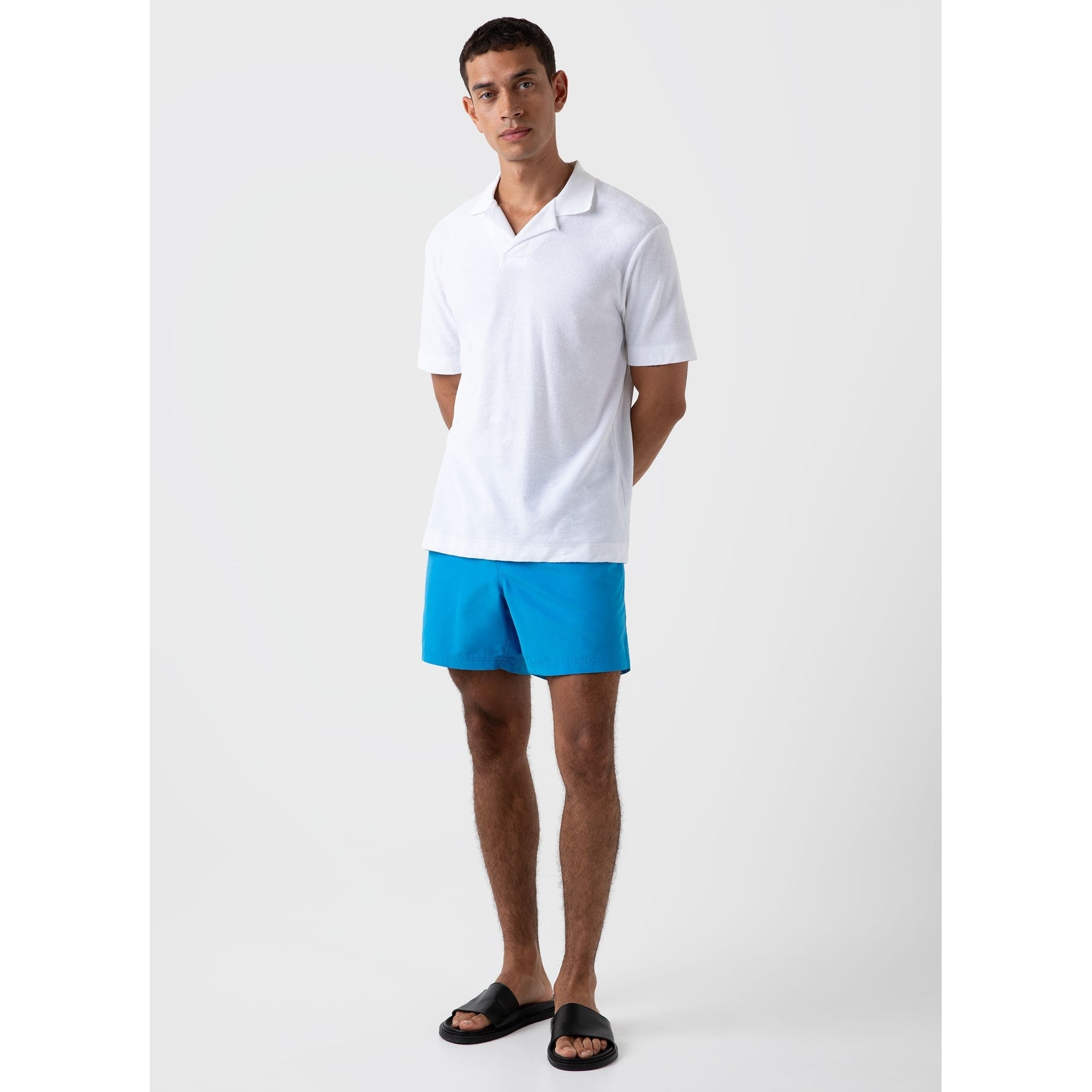 Drawstring Swim Shorts | Men | Turquoise