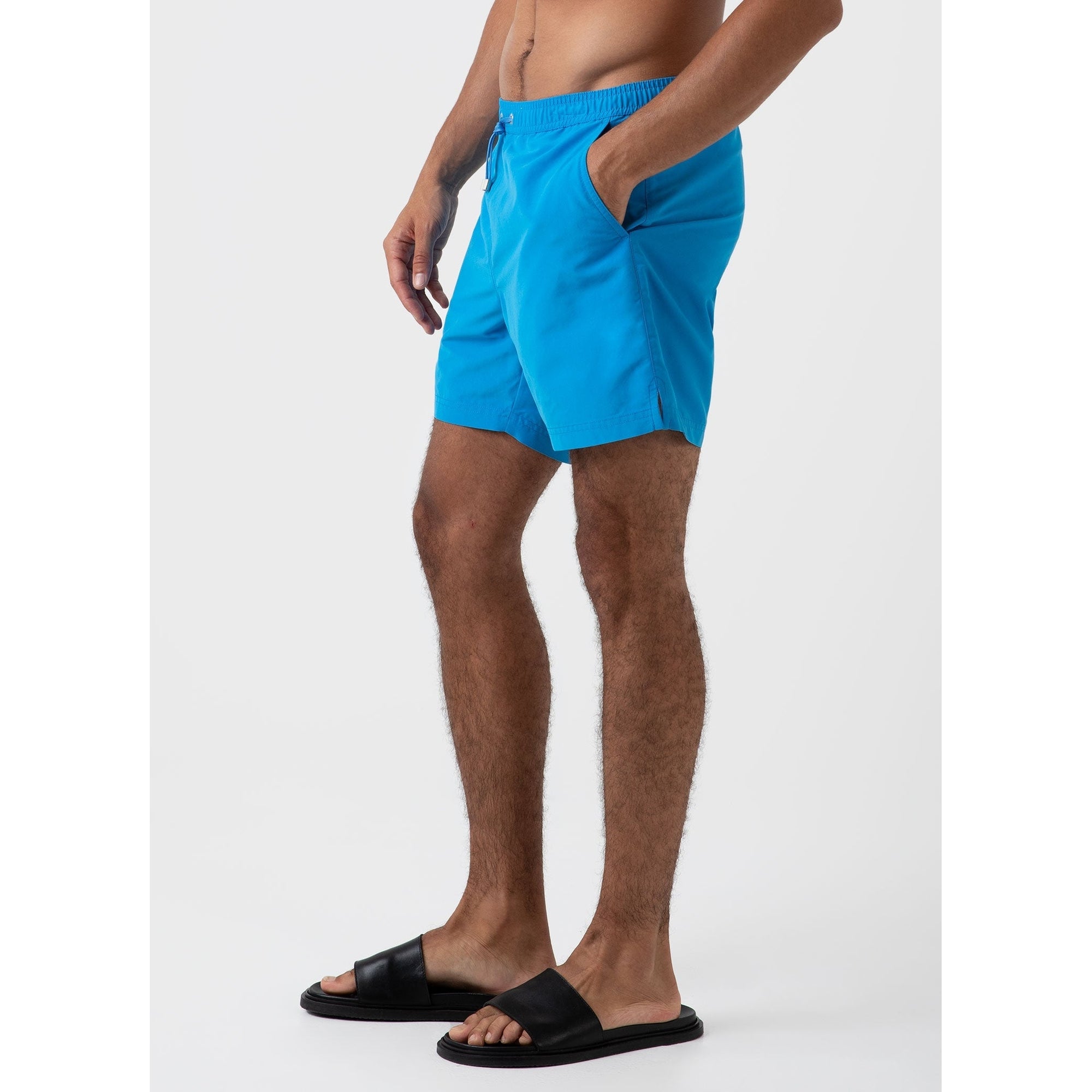 Drawstring Swim Shorts | Men | Turquoise