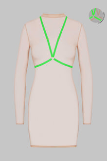 Dress with harness - Corps à Corps | Nude