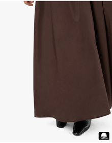 Drop Waist Maxi Dress | Black x Brown