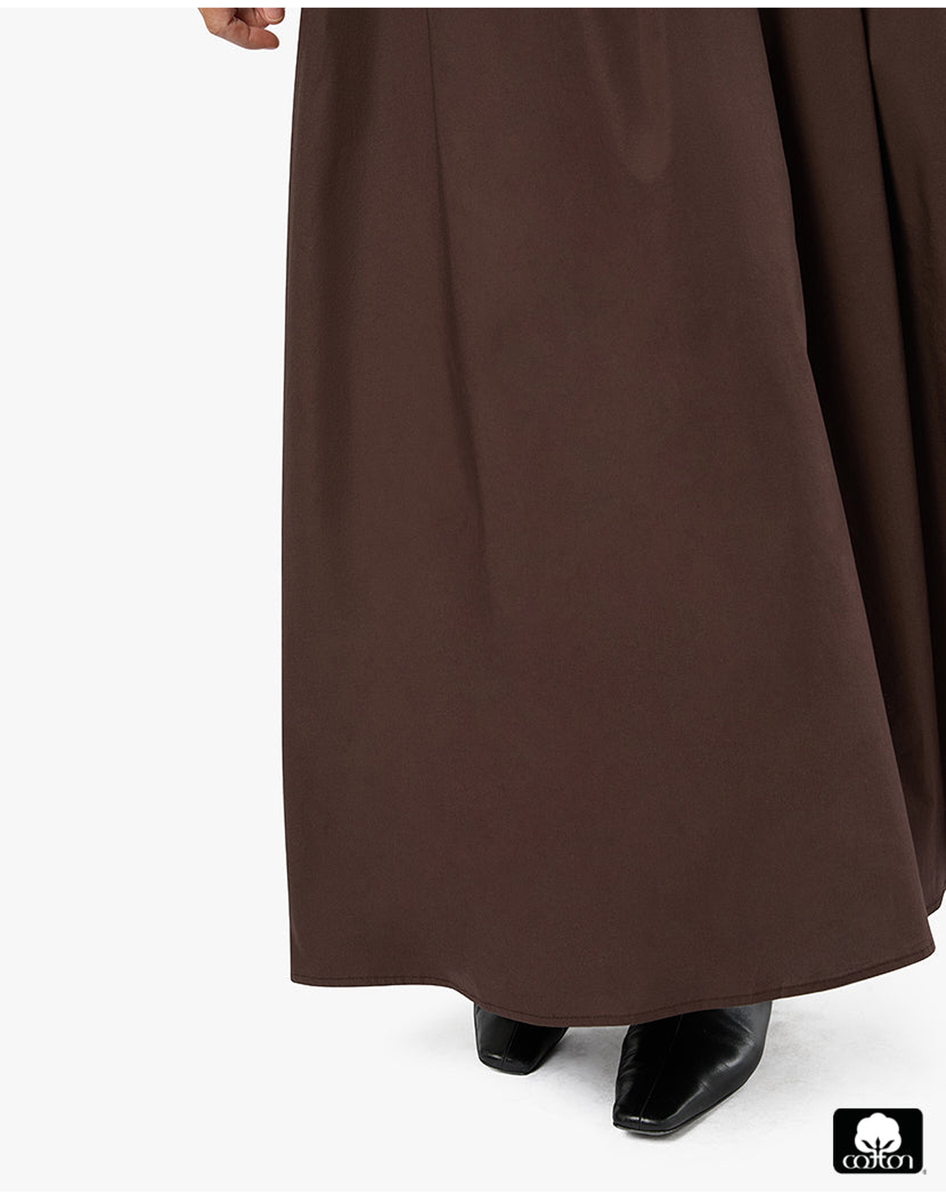 Drop Waist Maxi Dress | Black x Brown