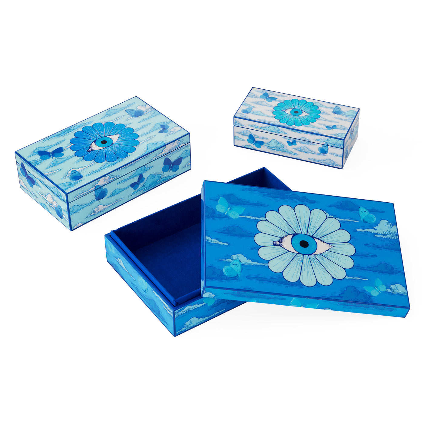Druggist Lacquer Box Small - group opened view