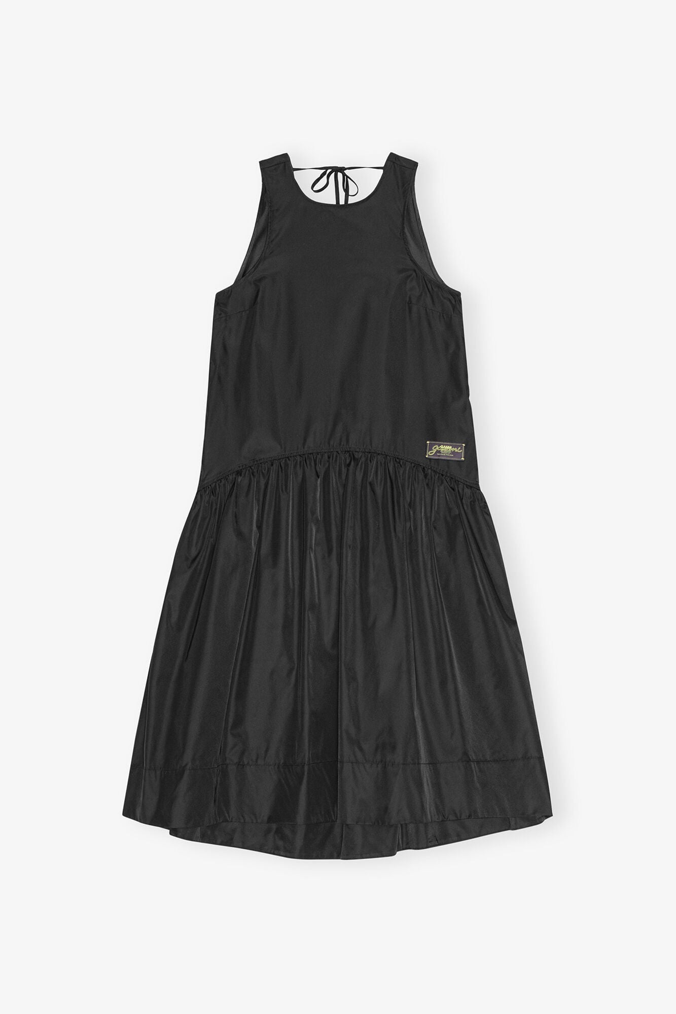Duchesse Nylon Midi Dress | Black