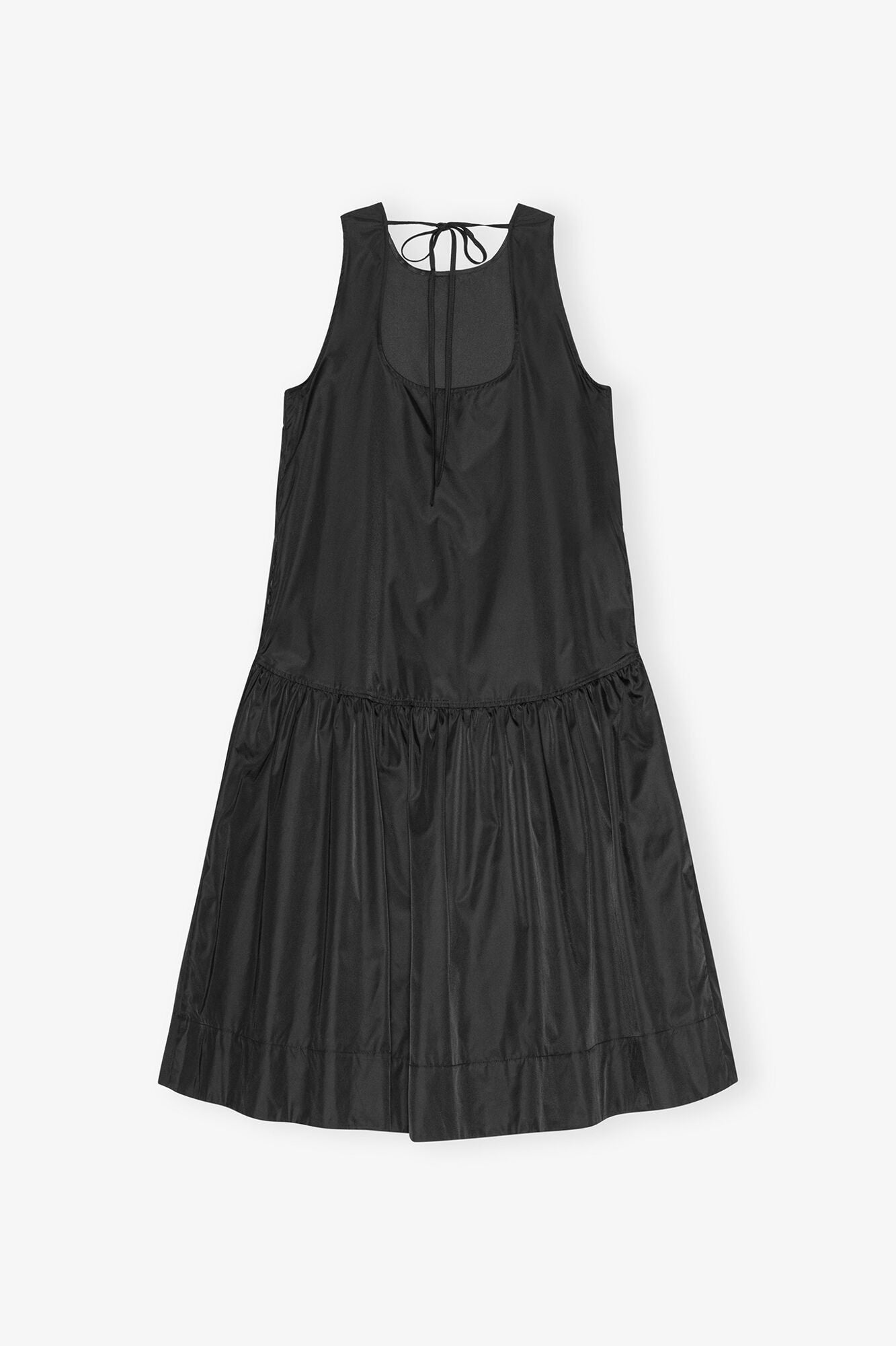 Duchesse Nylon Midi Dress | Black