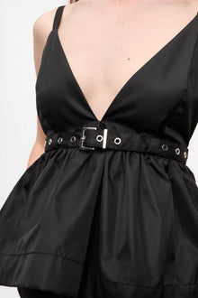 Duchesse Nylon Strap Top | Black (V1)
