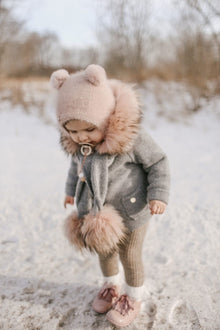 Dusty Pink Cashmere Teddy Hat