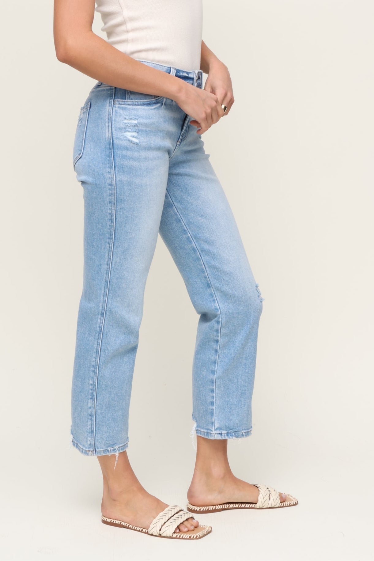 Flying Monkey | High Rise Straight Leg | Blue