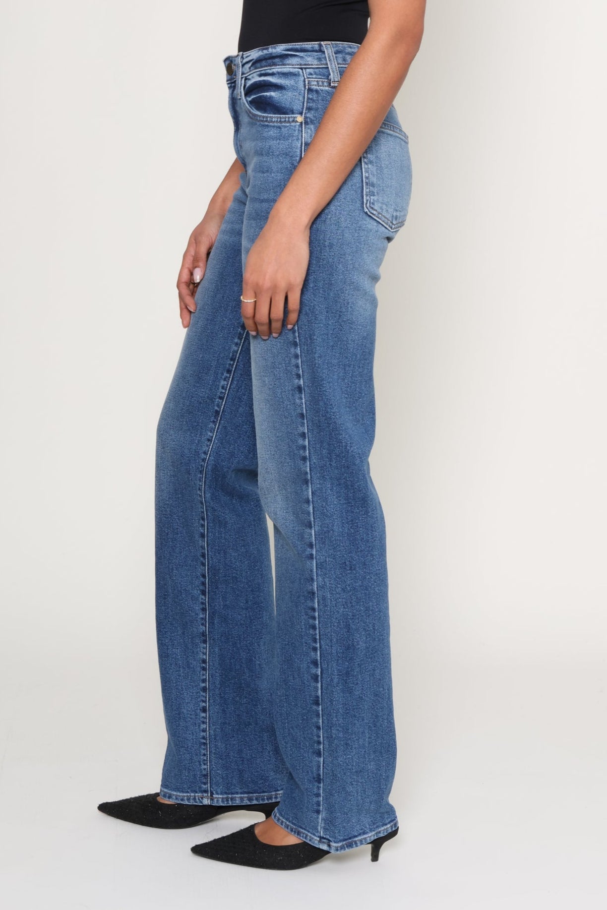 Just Black | Longer Length Straight - Dark | Blue