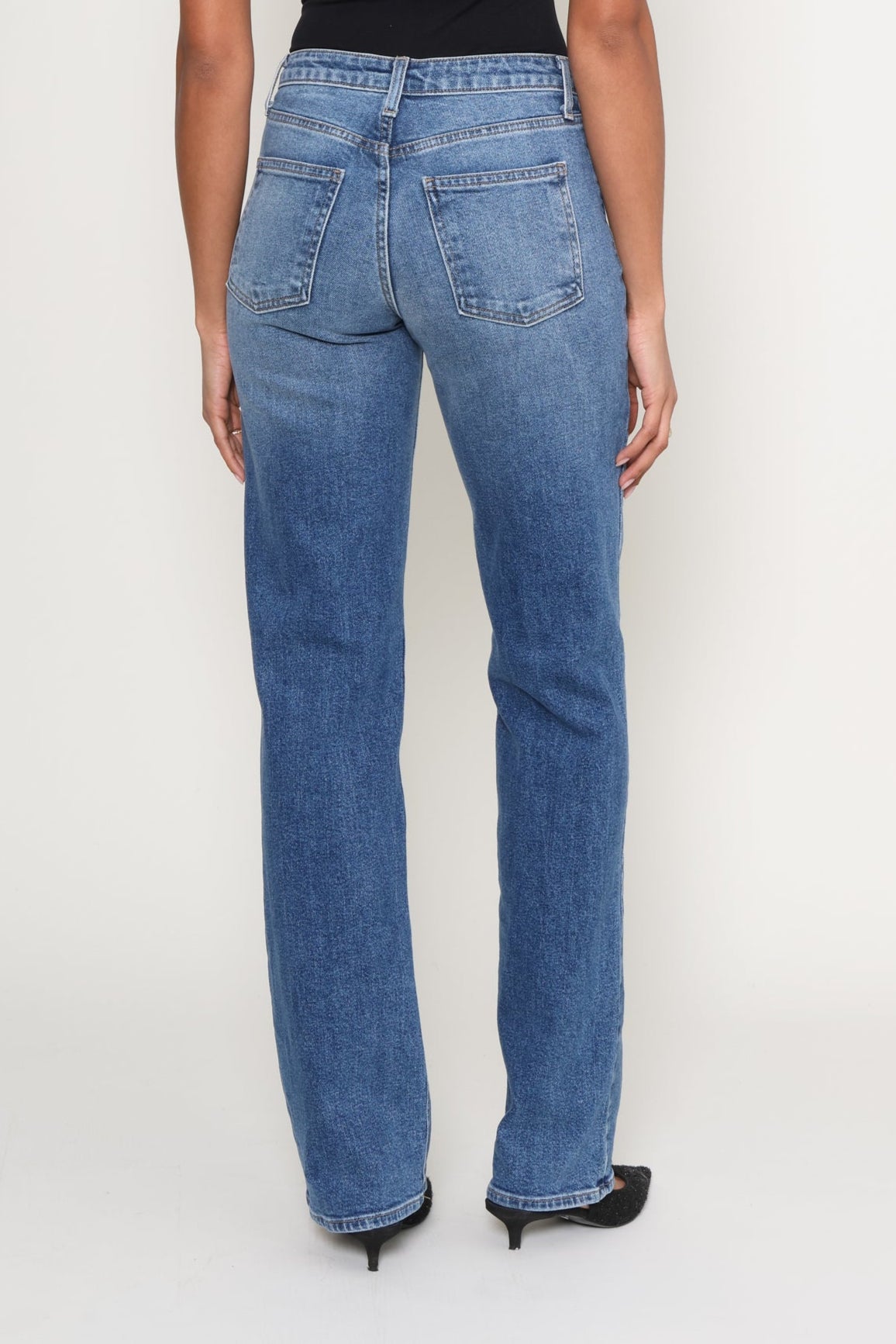 Just Black | Longer Length Straight - Dark | Blue