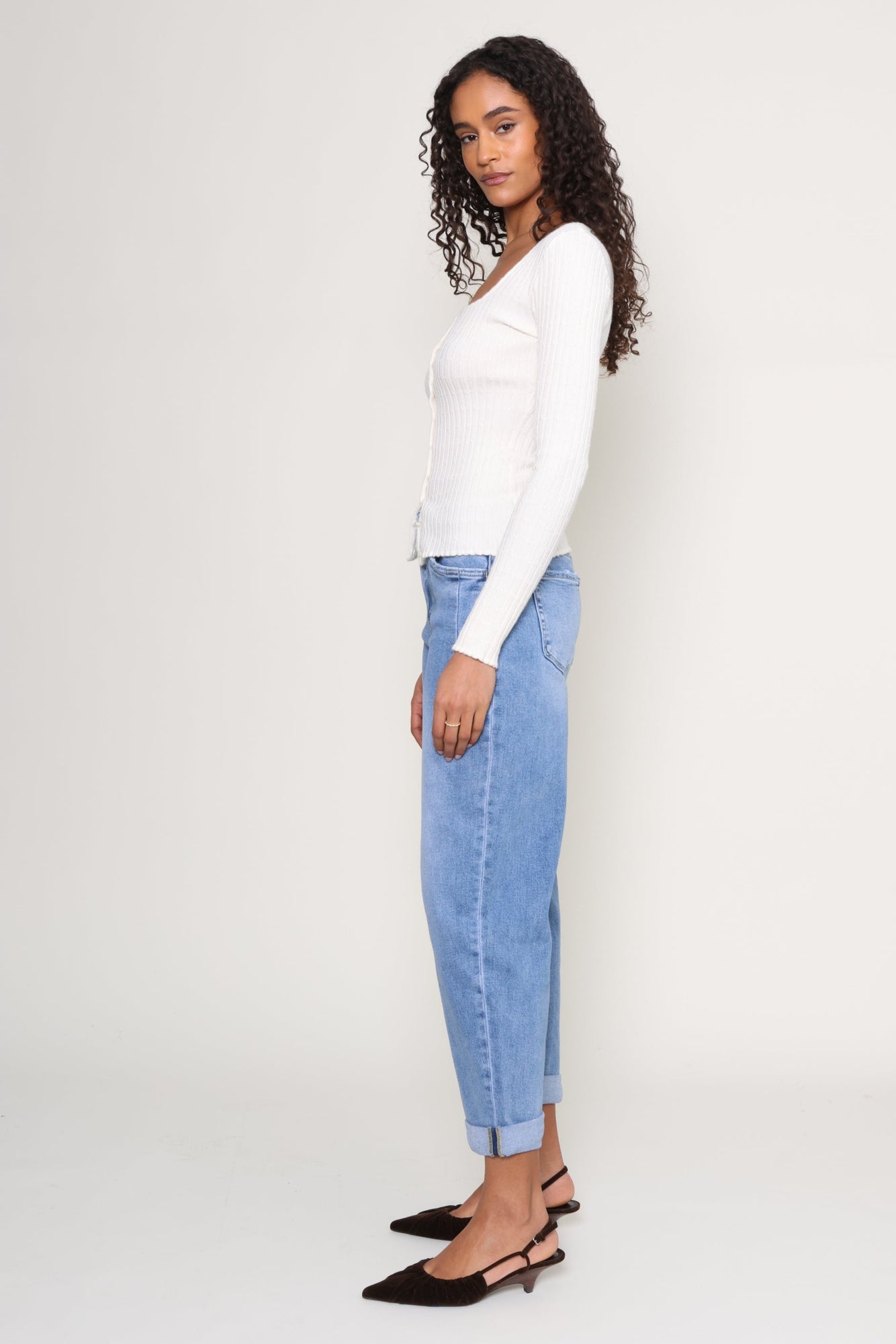 Z Supply | Emelie Button Up Sweater | White