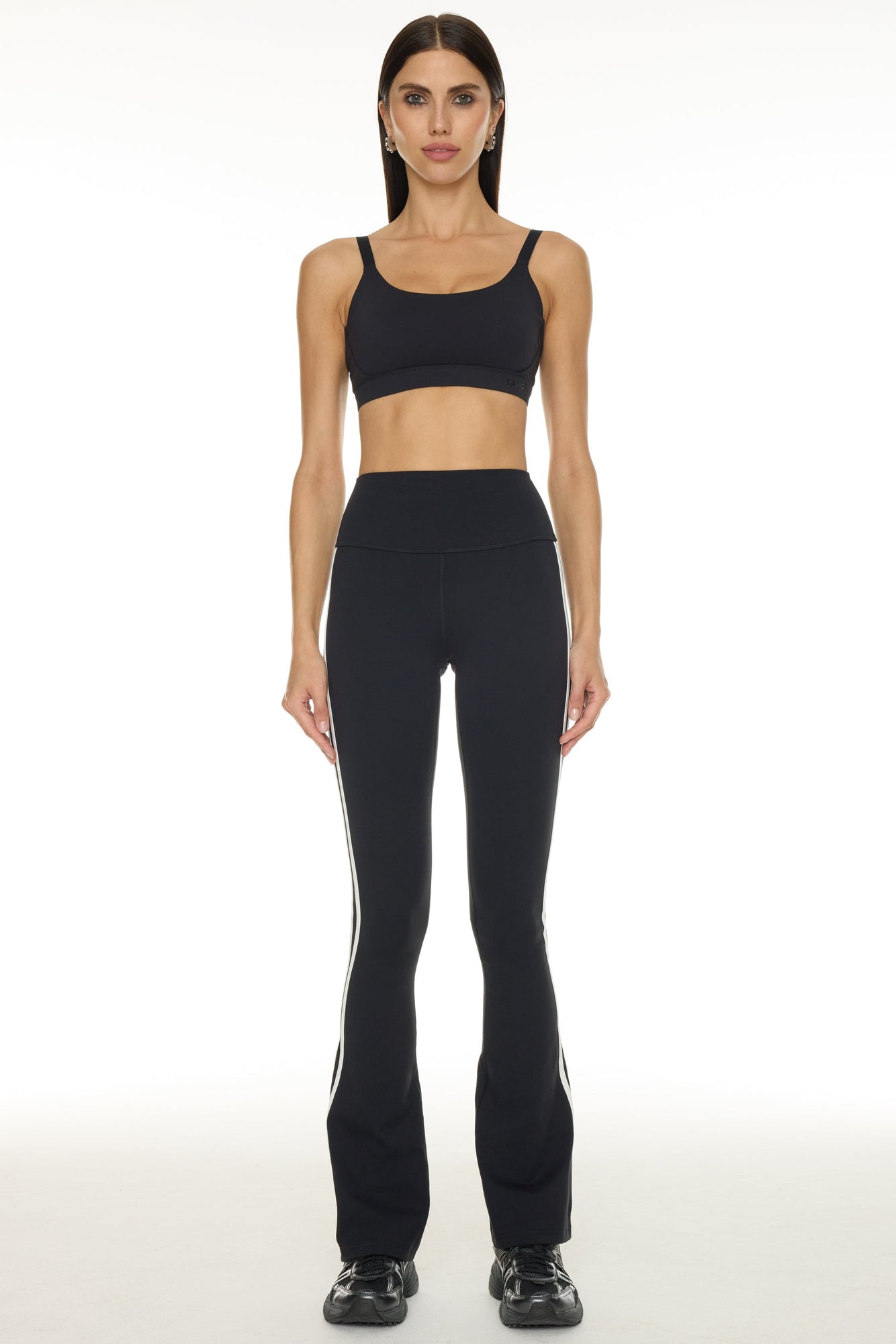 Splits59 | Raquel High Waist Supplex Flare 30In Pant | Black/White