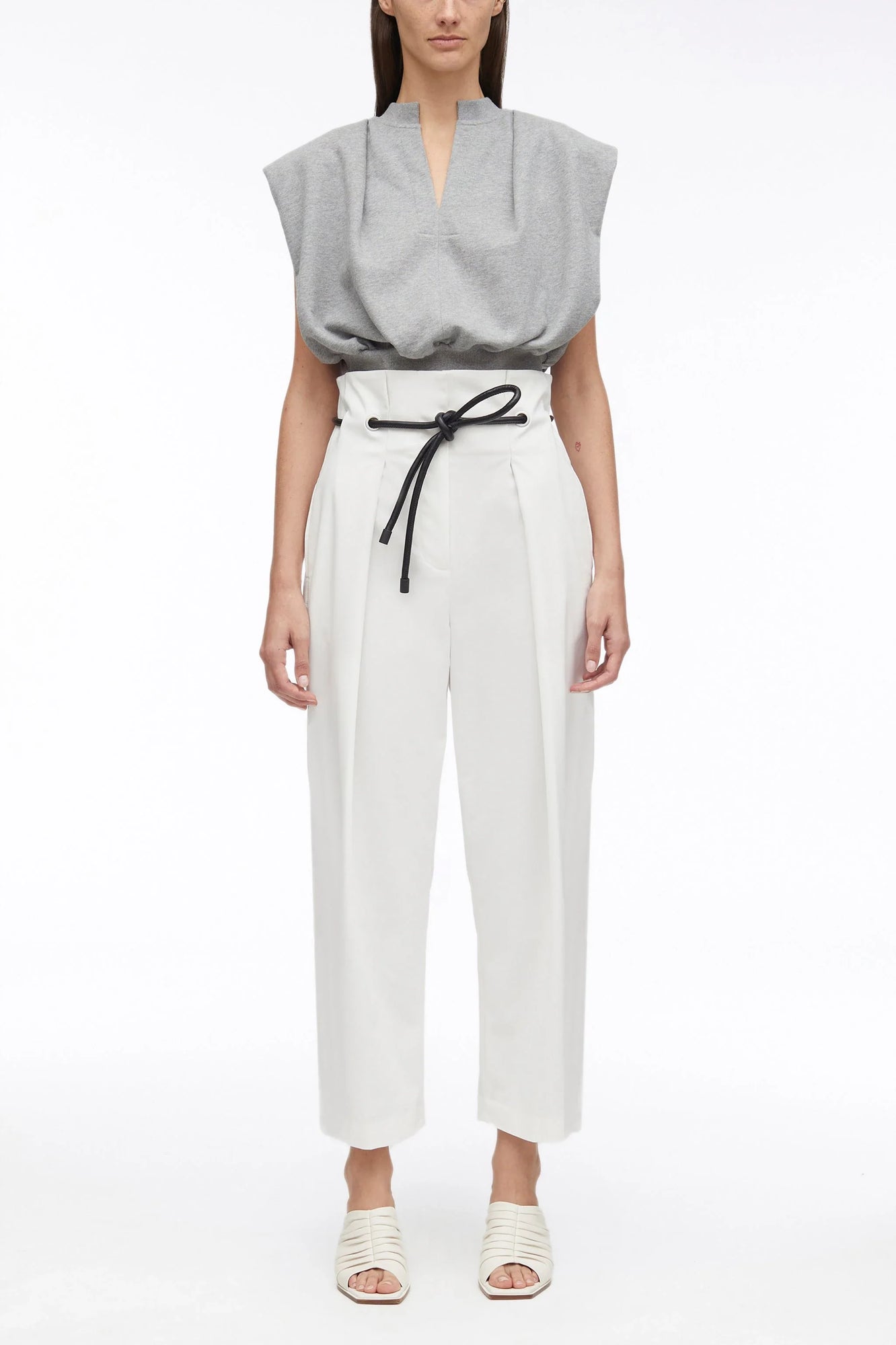 Origami Pleated Pant | Antique White