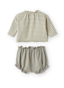 Striped Jersey Two-Piece Suit | Nuvola Riga