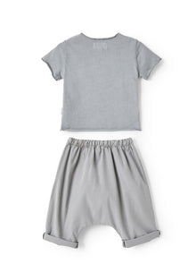 Cotton Two-Pieces Suit | Cloud Grey