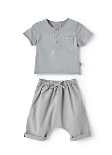 Cotton Two-Pieces Suit | Cloud Grey