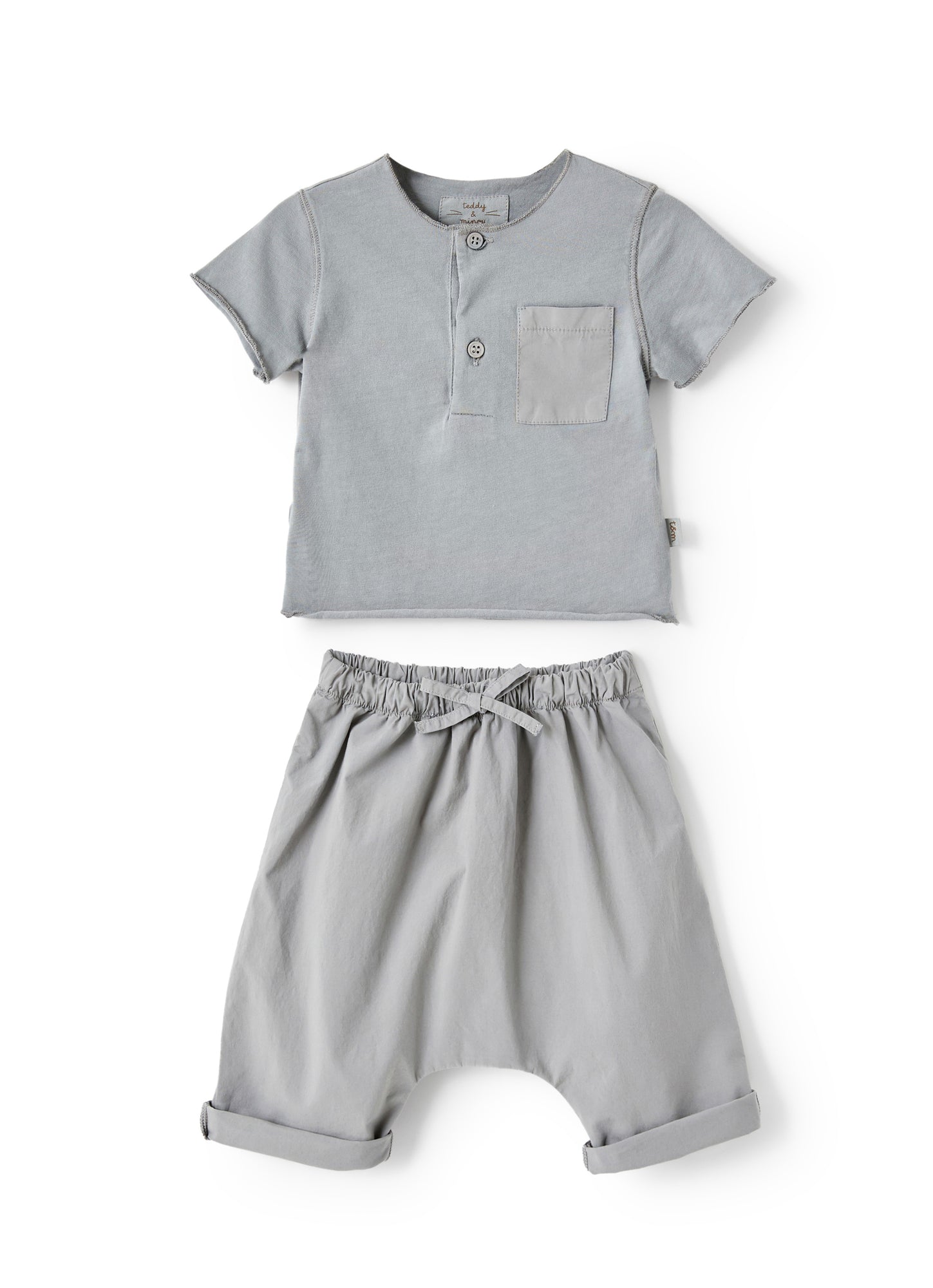 Cotton Two-Pieces Suit | Cloud Grey