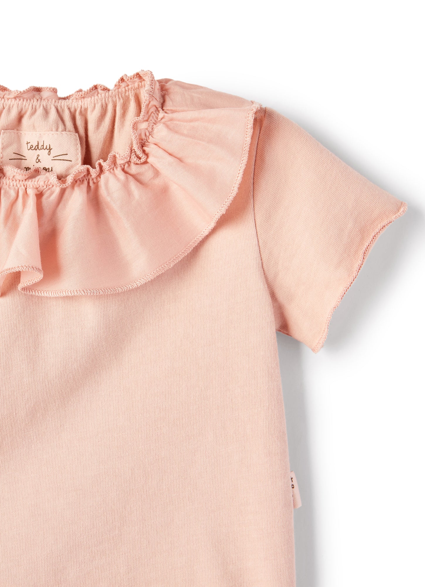 Jersey T-Shirt with Ruffles | Smoothie Pink