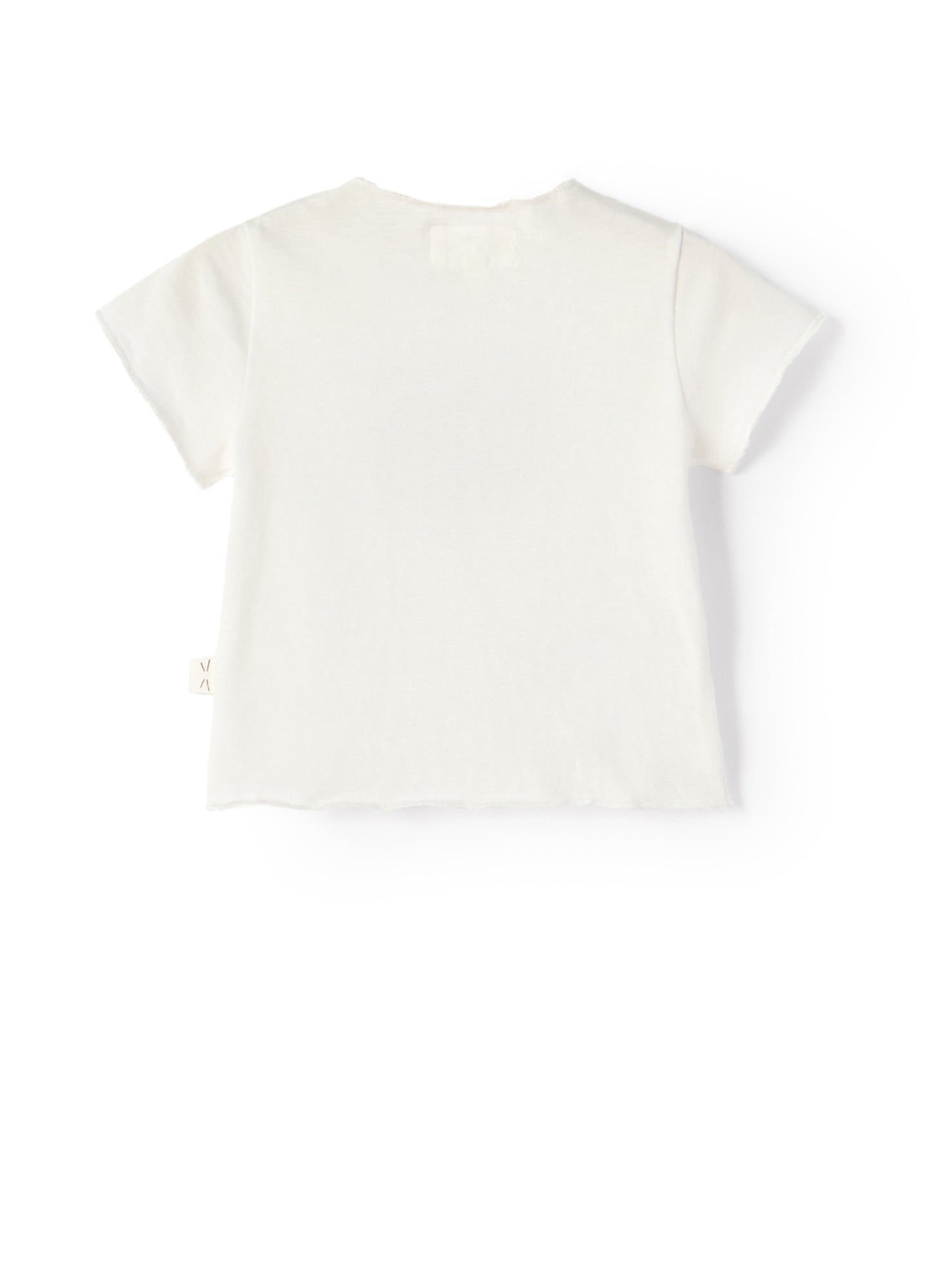 T-Shirt with Patterned Kitten | Latte/Salvia