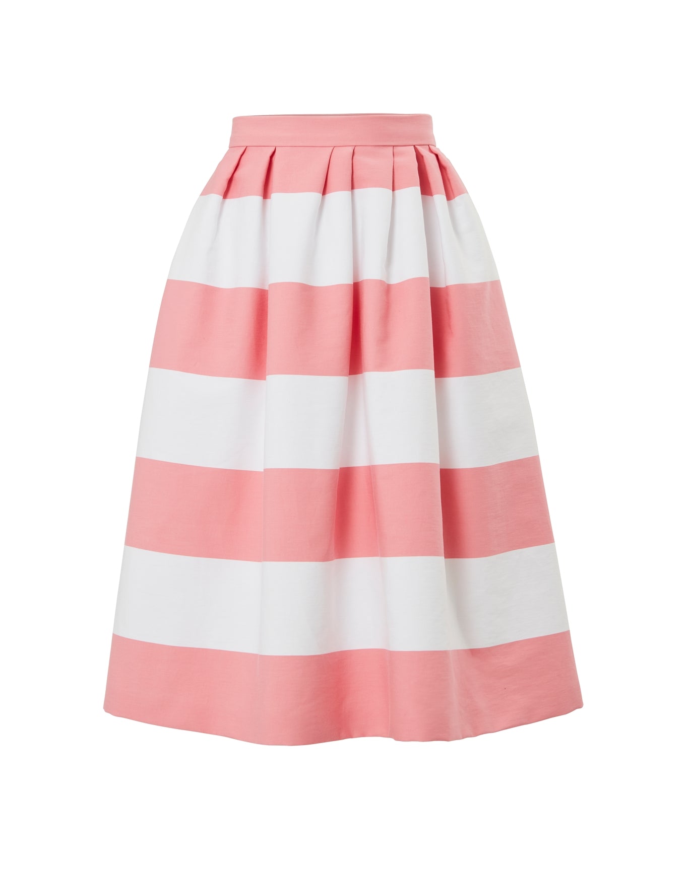 Full Midi Skirt with Waistband | Shell Pink Multi