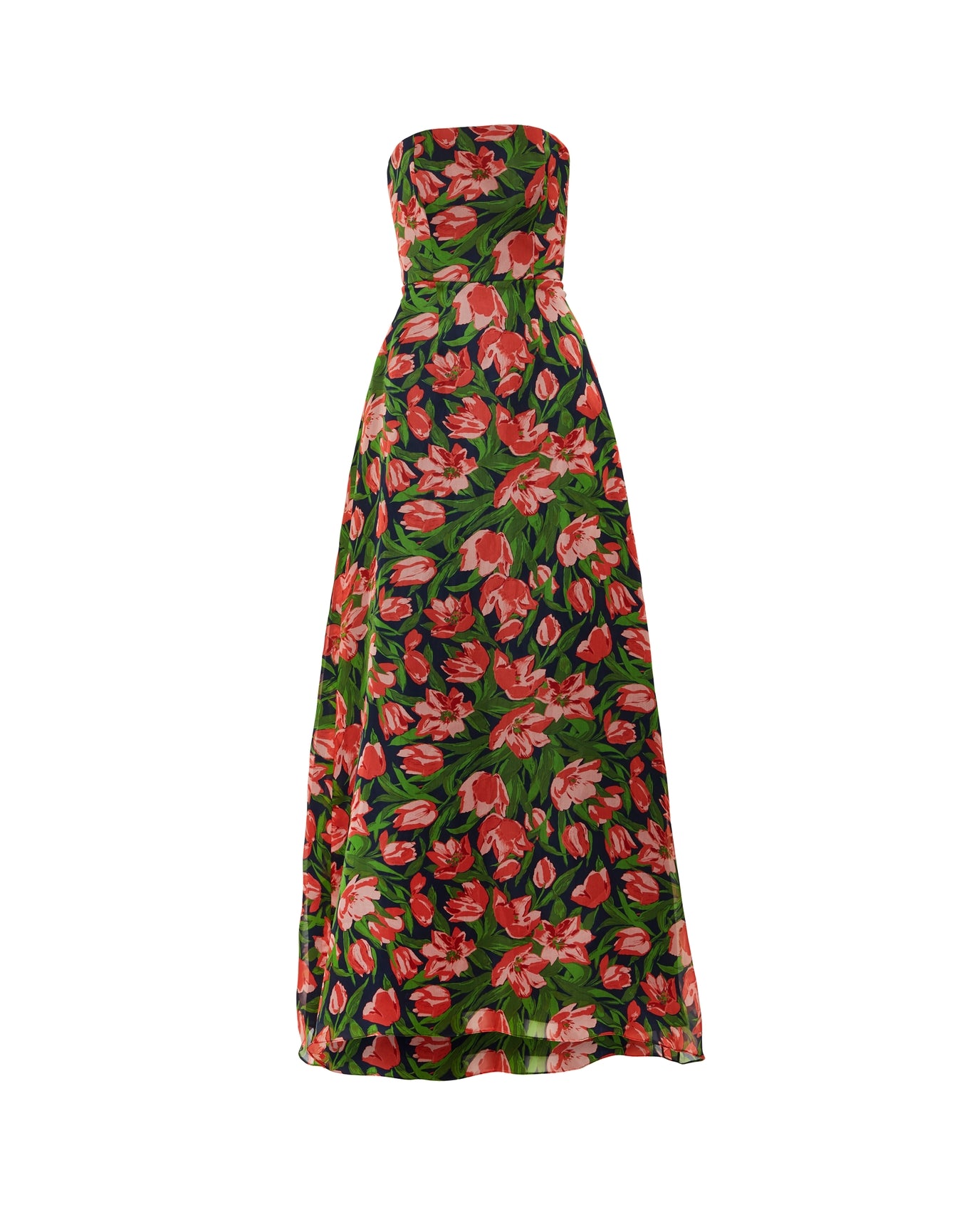 Strapless A-Line Gown | Midnight Multi