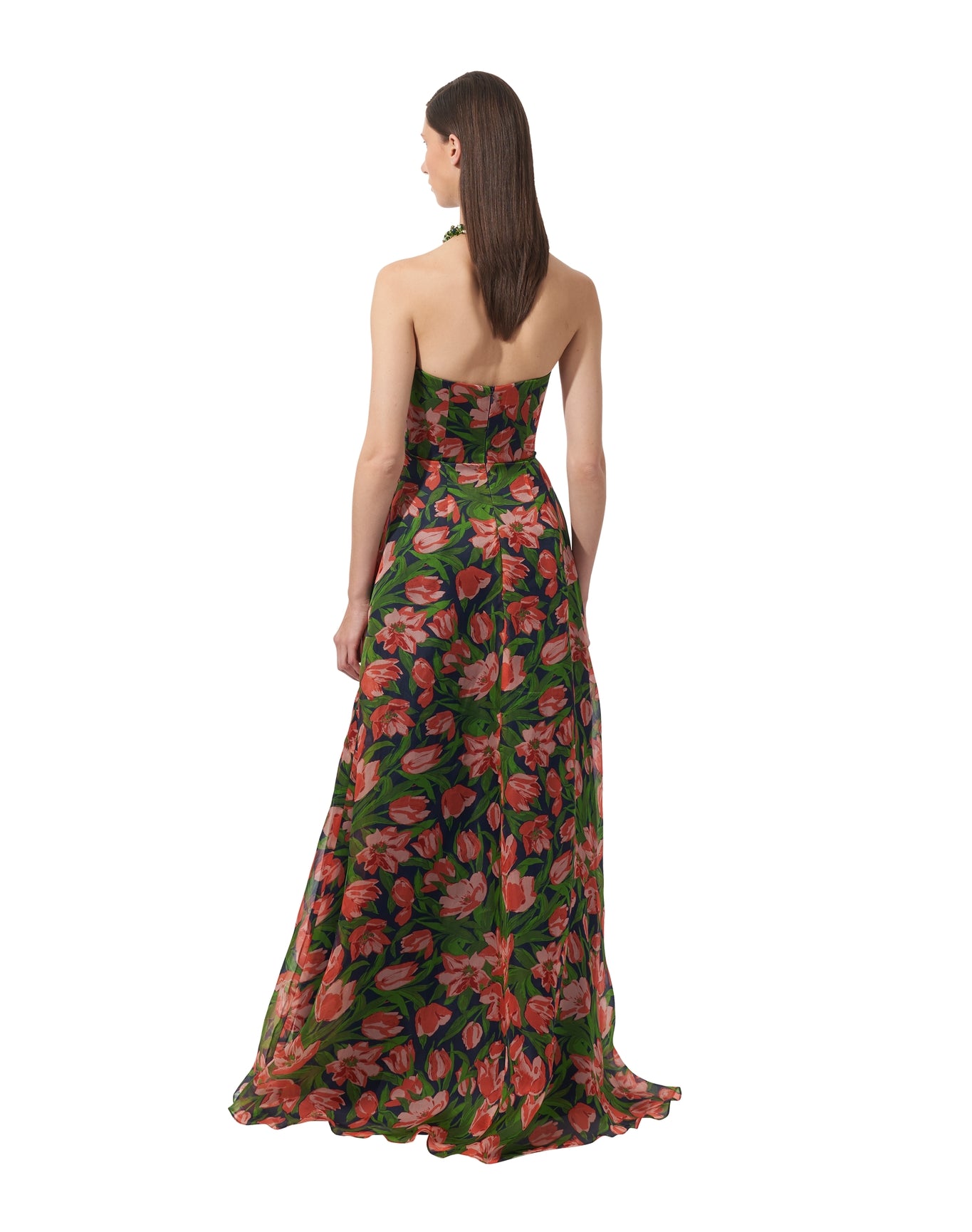 Strapless A-Line Gown | Midnight Multi