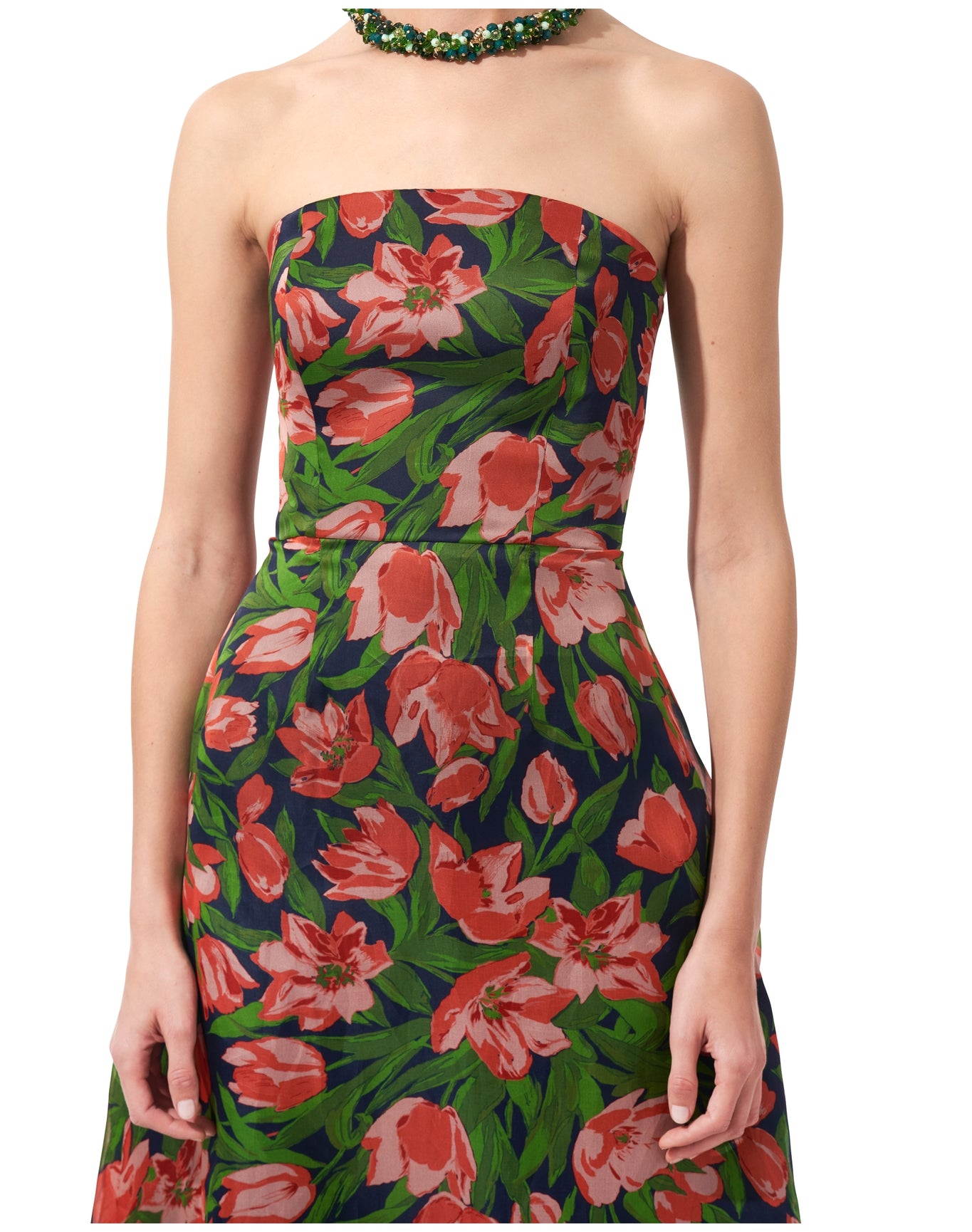 Strapless A-Line Gown | Midnight Multi