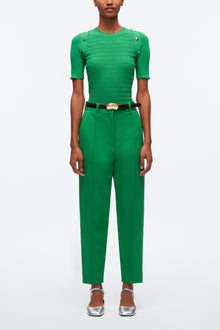 Cavalry Twill Carrot Trousers | Kelly Green