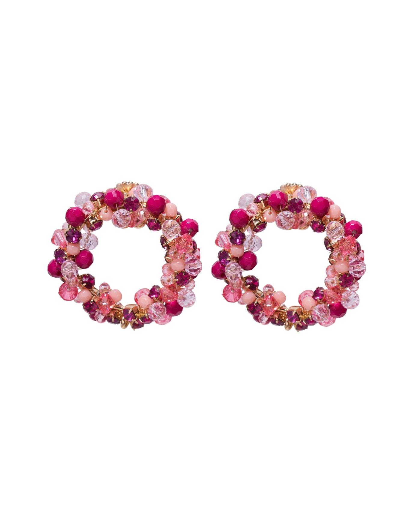 Cluster Donut Earrings | Pink Multi