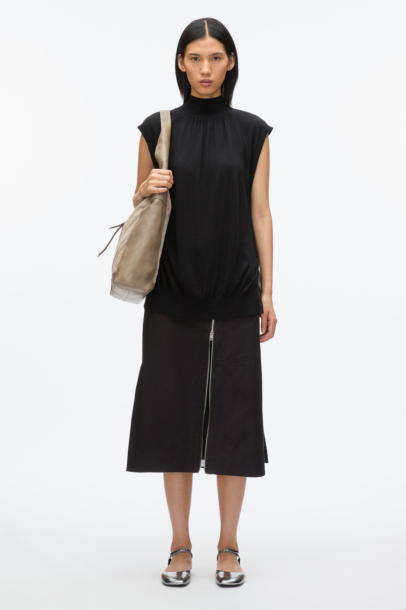 Mockneck Shell | Black