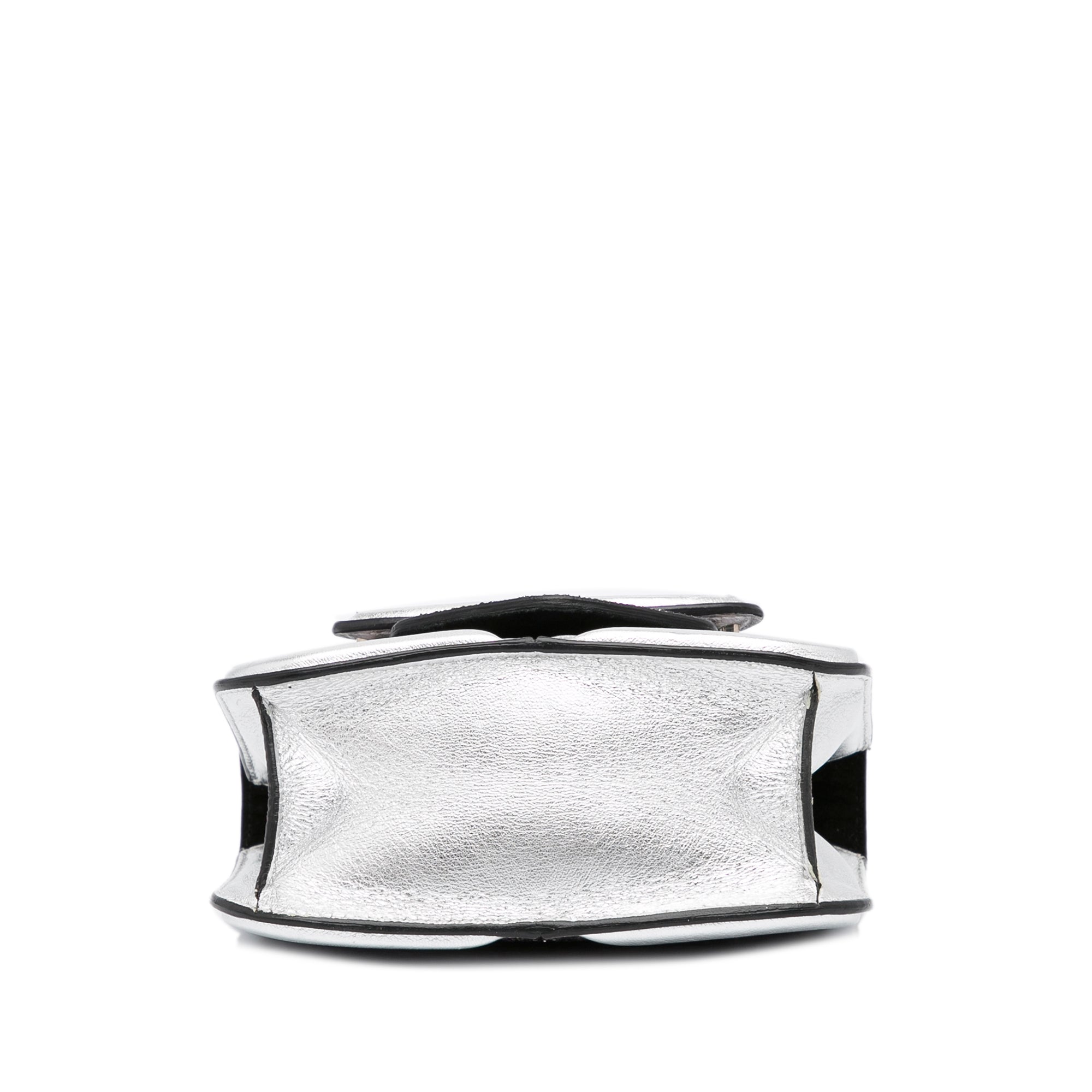 Alexander McQueen Pre-Owned Mini Metallic Glitter Heroine Crossbody | Women | Silver