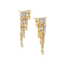 Gold CZ Chandelier Dangling Drop Stud Earring - Adina's Jewels