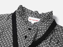 Geometric Hearts Print Blouse | Black
