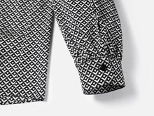 Geometric Hearts Print Blouse | Black